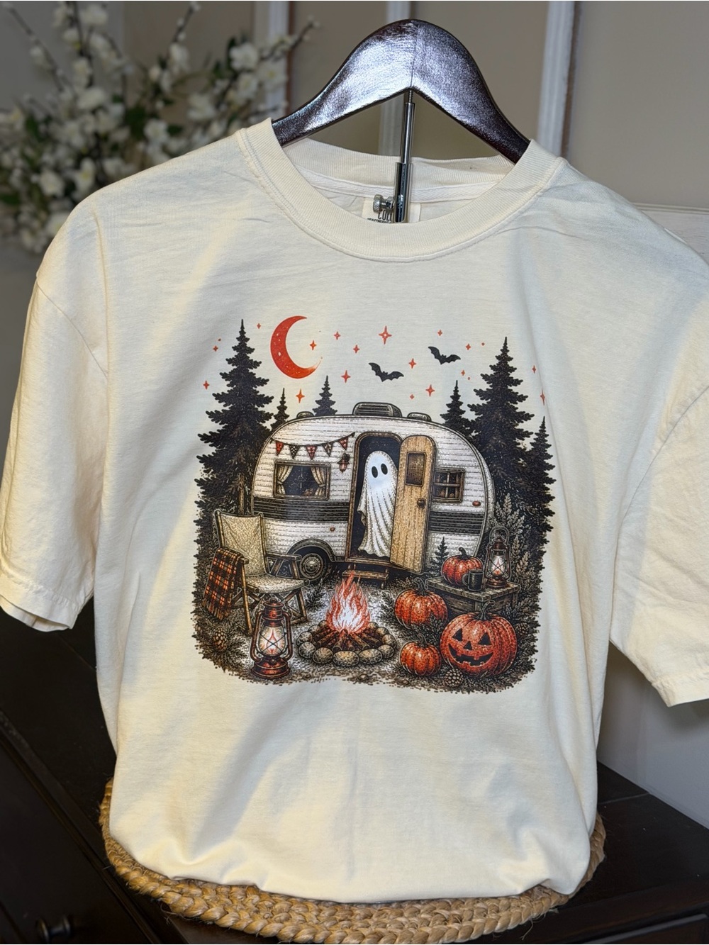 Comfort Colors Cream Halloween Camper Graphic Tee